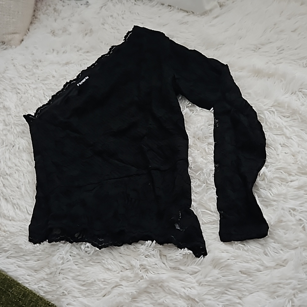 EXPRESS size S black one shoulder top